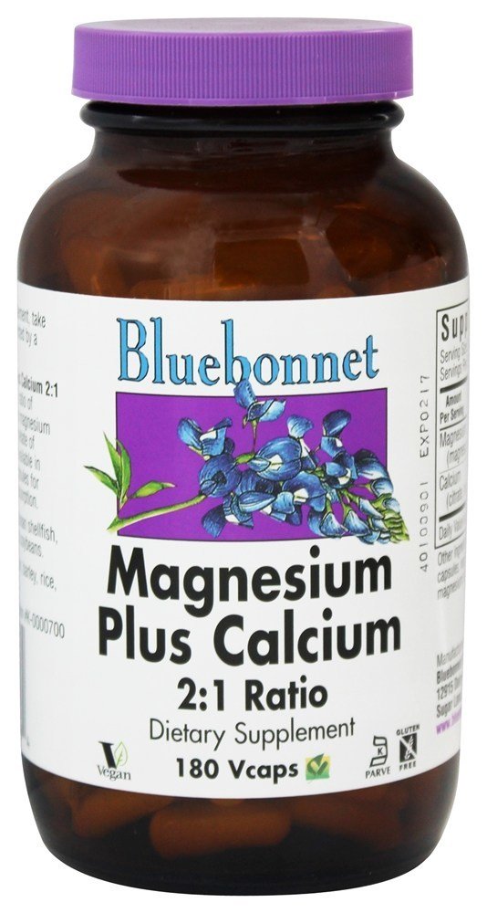 Comprar Magnésio mais Cálcio 2 : 1 Ratio - Cápsulas vegetarianas 180 Bluebonnet Nutrition