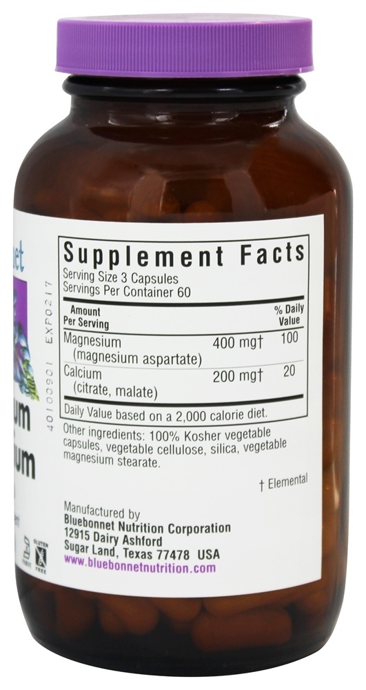 Comprar Magnésio mais Cálcio 2 : 1 Ratio - Cápsulas vegetarianas 180 Bluebonnet Nutrition - Imagem 2