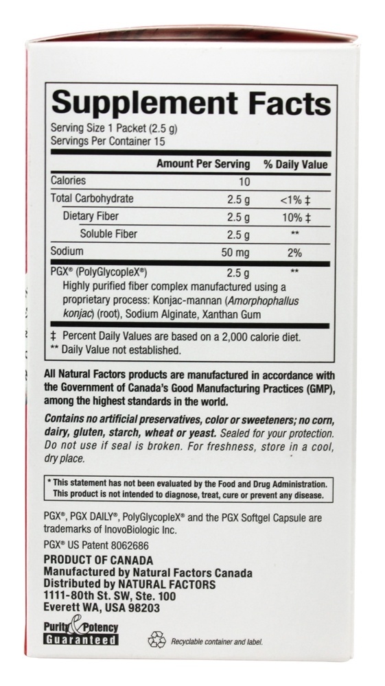 Comprar Singles diários PGX - 15 x 2.5 g Pacotes Natural Factors - Imagem 2