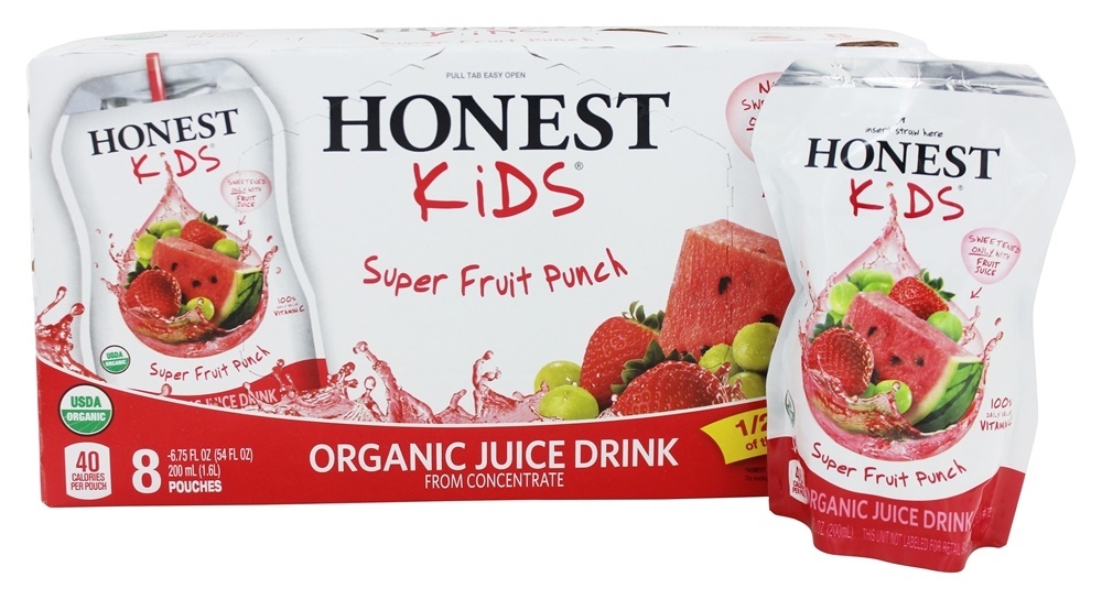 Comprar Honest Kids Suco de bebida orgânica Suco de fruta super - 8 Bolsas Honest