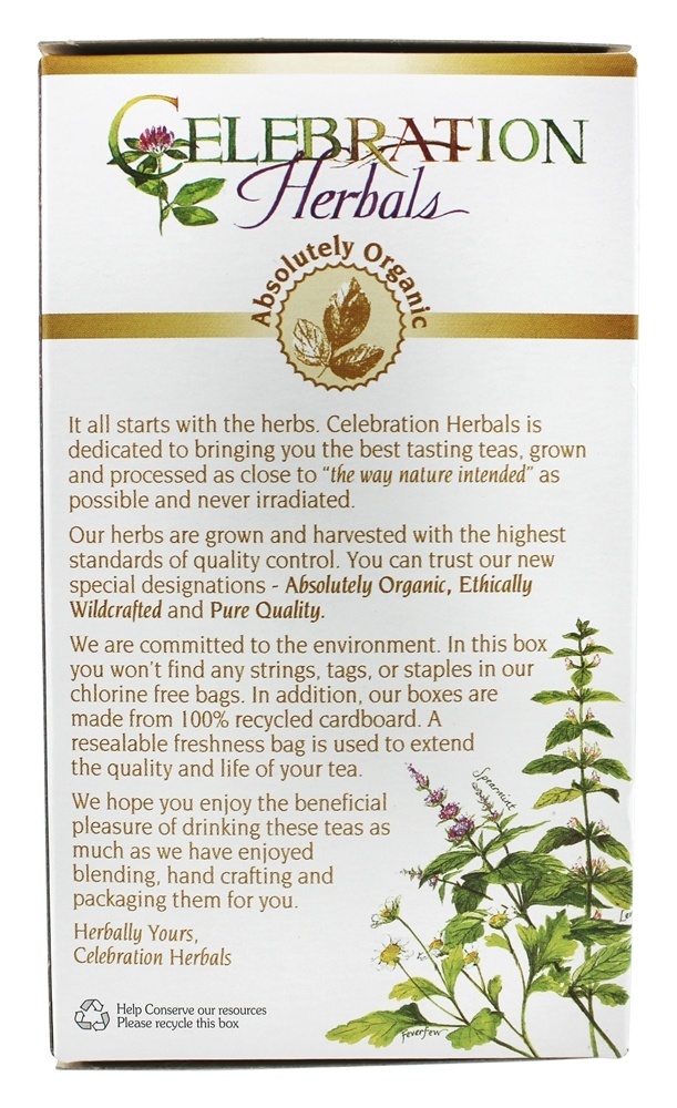 Comprar Semente de cardo de leite livre de cafeína orgânica chá de ervas - 24 Saquinhos de Chá Celebration Herbals - Imagem 3