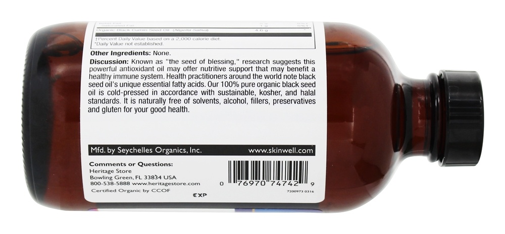 Comprar Óleo de Semente Preta - 8 fl. oz. Heritage - Imagem 3