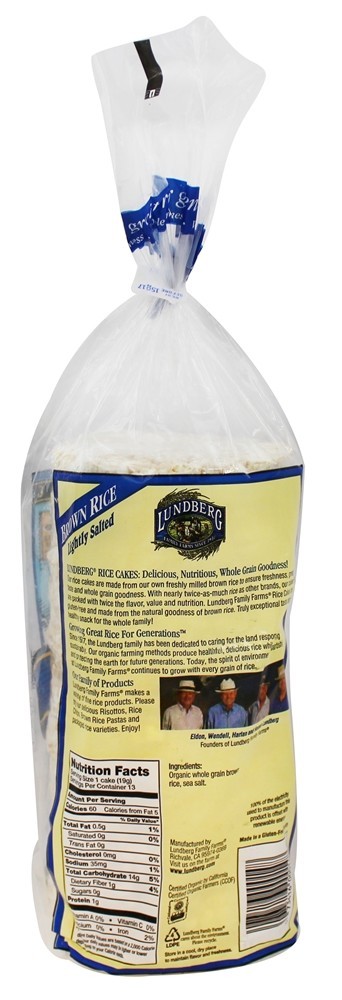 Comprar Bolinhos De Arroz Orgânico Arroz Integral Levemente Salgado - 8.5 oz. Lundberg - Imagem 2