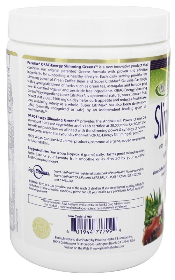 Comprar Verduras de emagrecimento ORAC-Energy - 6.4 oz. Paradise Herbs - Imagem 4