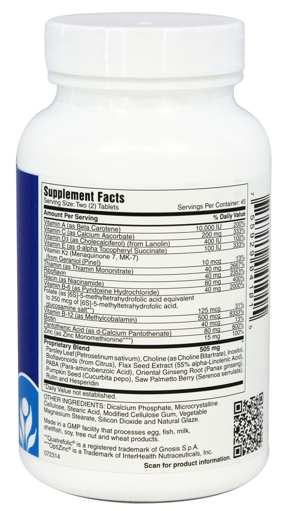 Comprar Teen Boys Tabs Multivitamínico Diário Para Rapazes - 90 Comprimidos vegetarianos Michael's Naturopathic Programs - Imagem 2