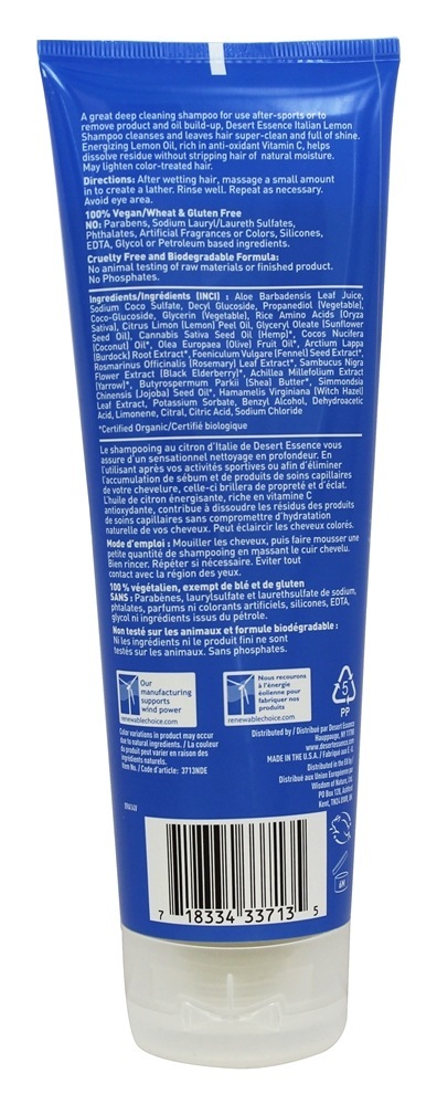 Comprar Champô limão italiano - 8 fl. oz. Desert Essence - Imagem 2