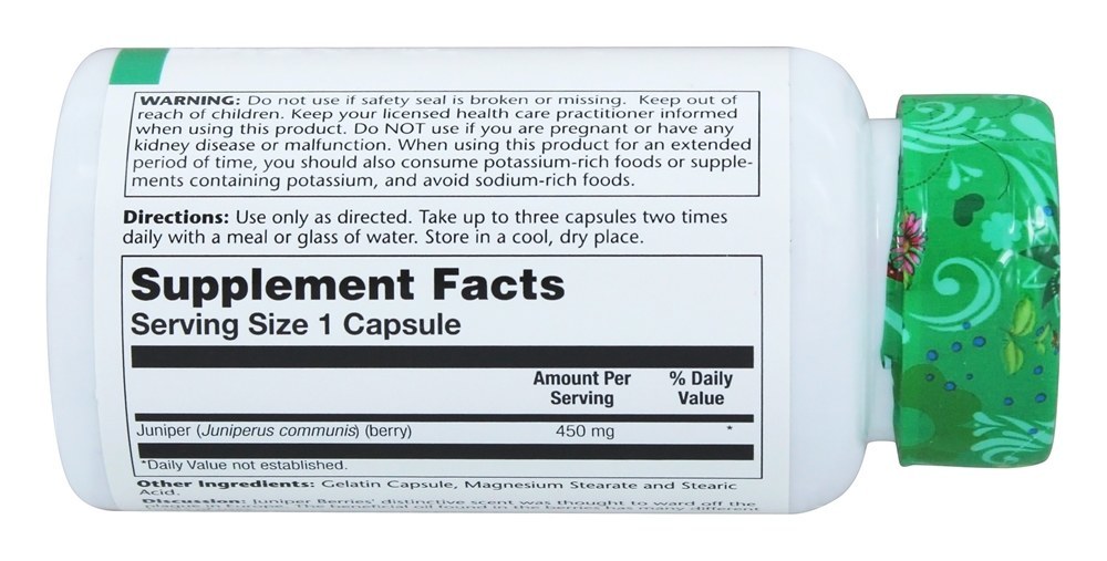 Comprar Bagas de zimbro 450 mg. - Cápsulas 100 Solaray - Imagem 2