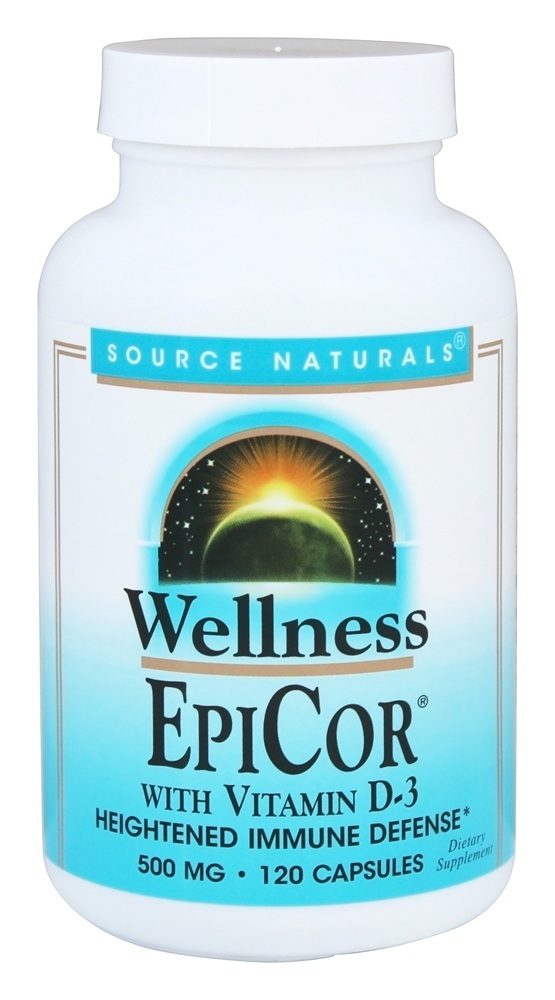 Comprar Wellness EpiCor com Vitamina D3 500 mg. - Cápsulas 120 Source Naturals