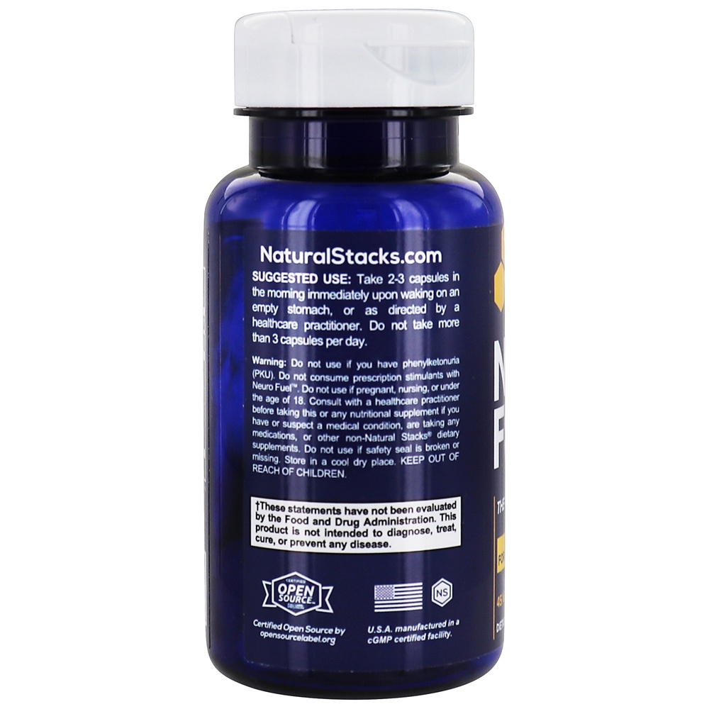 Comprar Neuro Combustível para um cérebro melhor - 45 Cápsulas vegetarianas (anteriormente fórmula CILTEP) Natural Stacks - Imagem 3