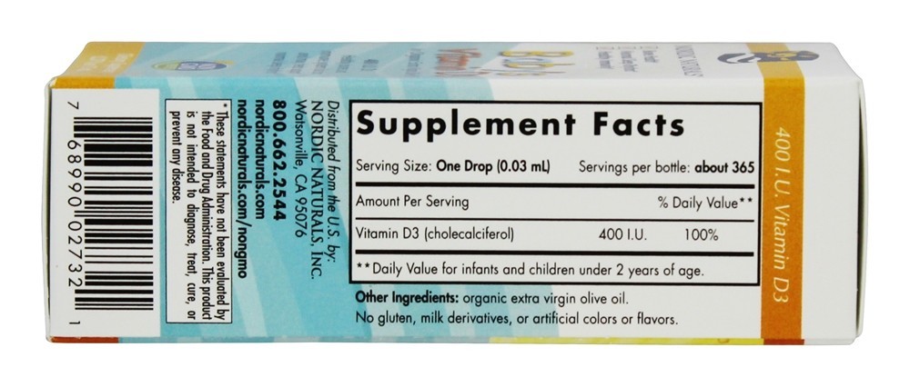 Comprar Vitamina D3 Para Bebês 400 UI - 0.37 fl. oz. Nordic Naturals - Imagem 2