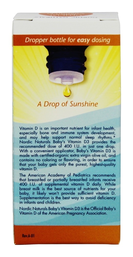 Comprar Vitamina D3 Para Bebês 400 UI - 0.37 fl. oz. Nordic Naturals - Imagem 3