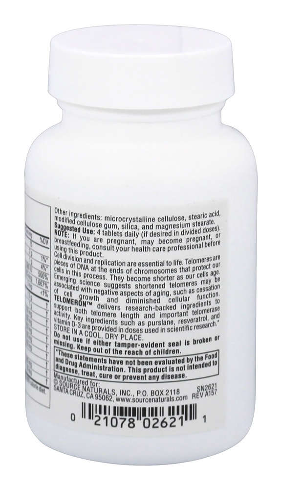Comprar Telomeron - 30 Tablets Source Naturals - Imagem 3