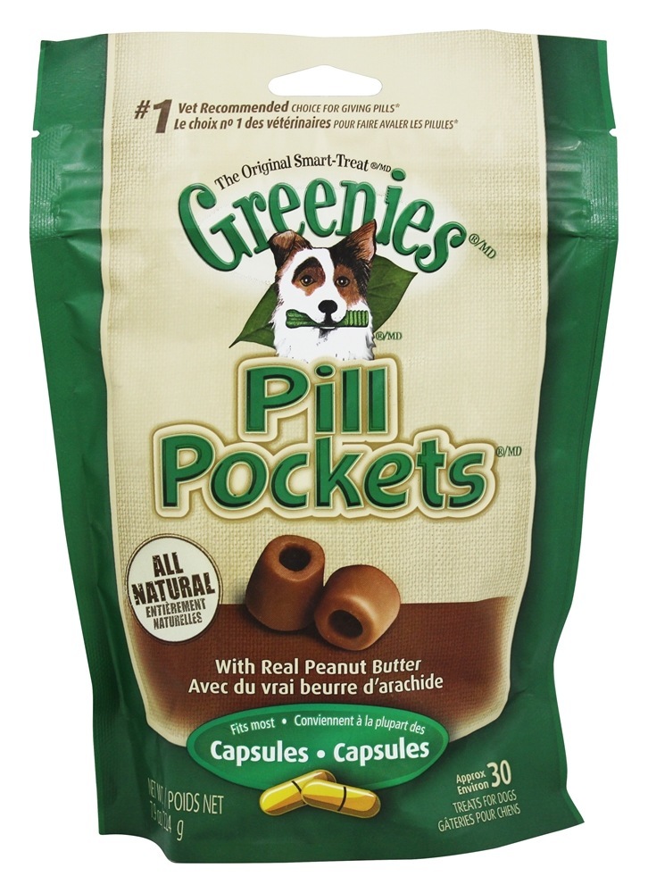 Comprar Bolsos do comprimido para o sabor da manteiga de amendoim das cápsulas dos cães - 7.9 oz. Greenies