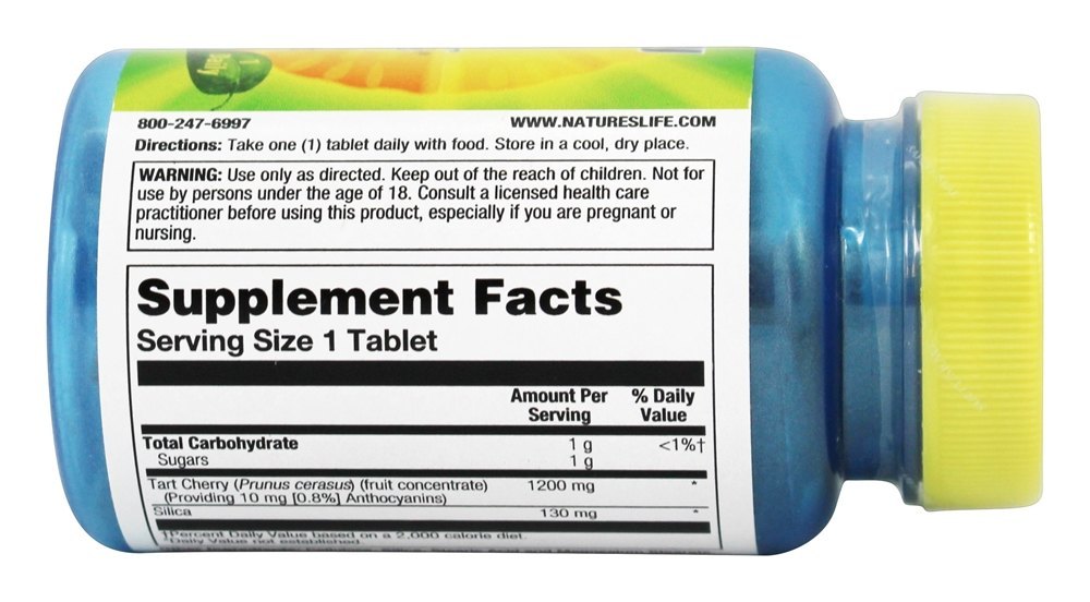 Comprar Cereja Ginja 1200 mg. - 30 Tablets Nature's Life - Imagem 2