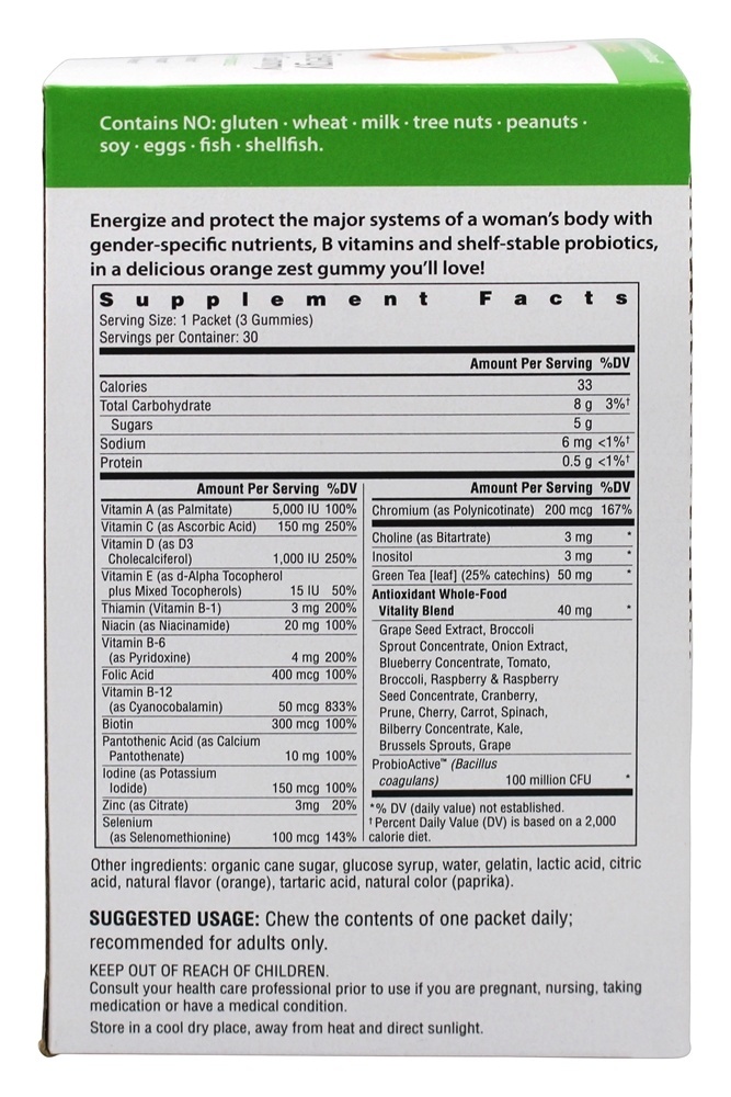 Comprar Women's Energy Gominhas Multivitamínicas Sabor Laranja - 30 Pacotes (s) Rainbow Light - Imagem 2