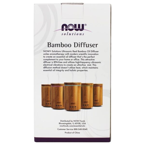 Comprar Difusor de óleo ultrassônico de bambu real NOW Foods - Imagem 5