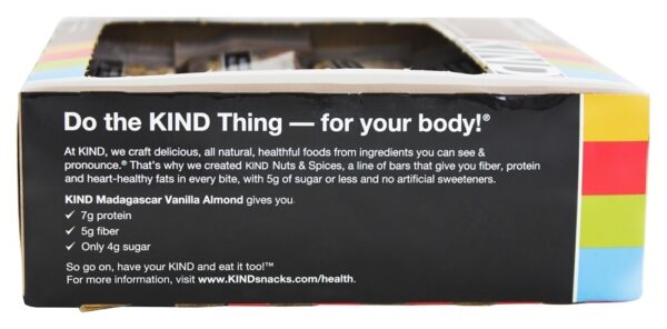 Comprar Nozes & Temperos Barras Caixa Madagáscar Baunilha Amêndoa - 12 Barras Kind Bar - Imagem 5