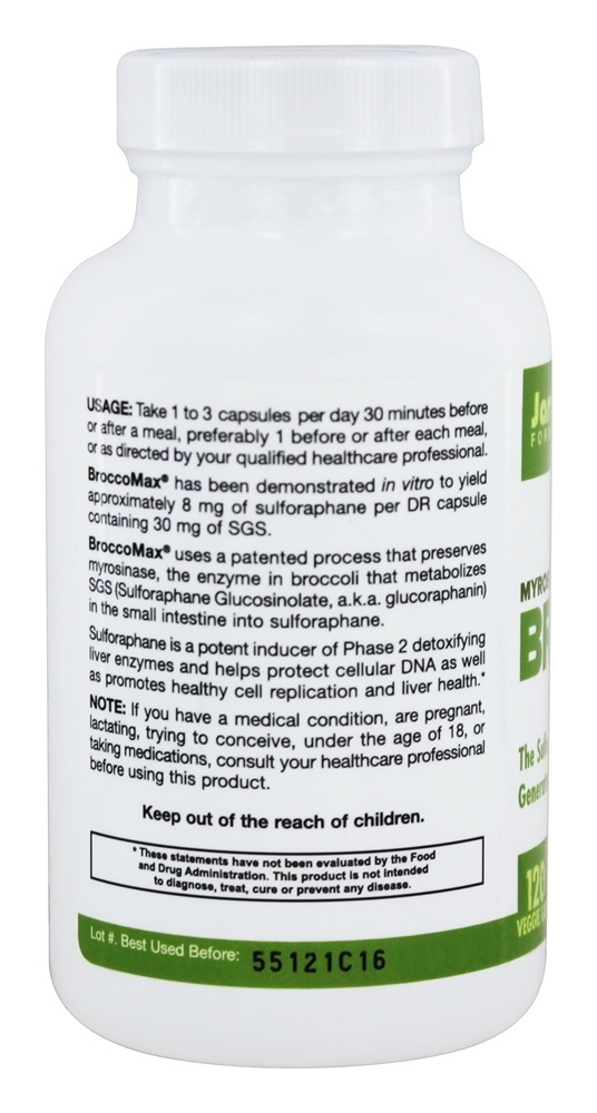 Comprar BroccoMax - Cápsulas vegetarianas 120 Jarrow Formulas - Imagem 3