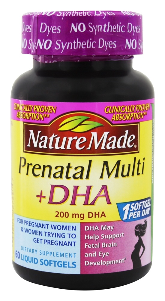 Comprar Multivitamínico Pré-Natal + DHA 200 mg. - 60 Softgels líquidos Nature Made