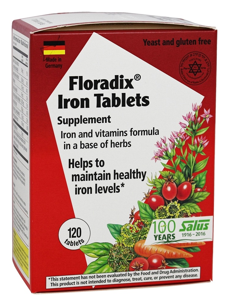Comprar Floradix Comprimidos de Ferro - 120 Tablets Flora