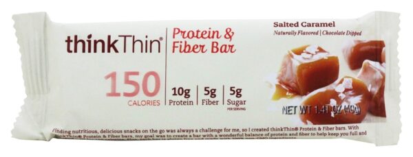 Comprar thinkthin Inclinar Proteína & Fibra Barras Caixa Salgado Caramelo - 10 Barras Think Products - Imagem 4