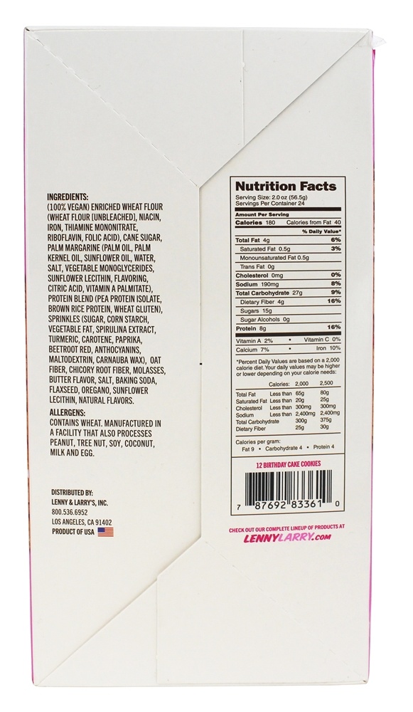 Comprar O bolo de aniversário de caixa de biscoito completo - 12 Cookies Lenny & Larry's - Imagem 2