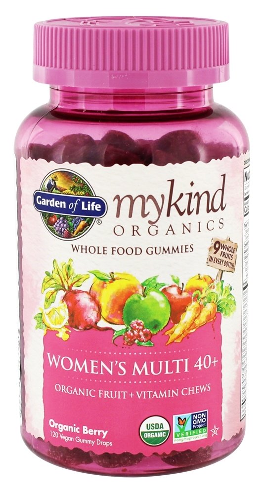 Comprar mykin Orgânicos Mulheres Múltiplas 40+ Inteiro Comida Gomoso Baga - 120 Gummies Garden of Life