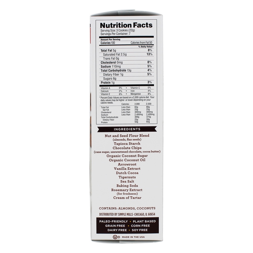 Comprar Biscoitos Crocantes Naturalmente Sem Glúten Double Chocolate - 5.5 oz. Simple Mills - Imagem 2