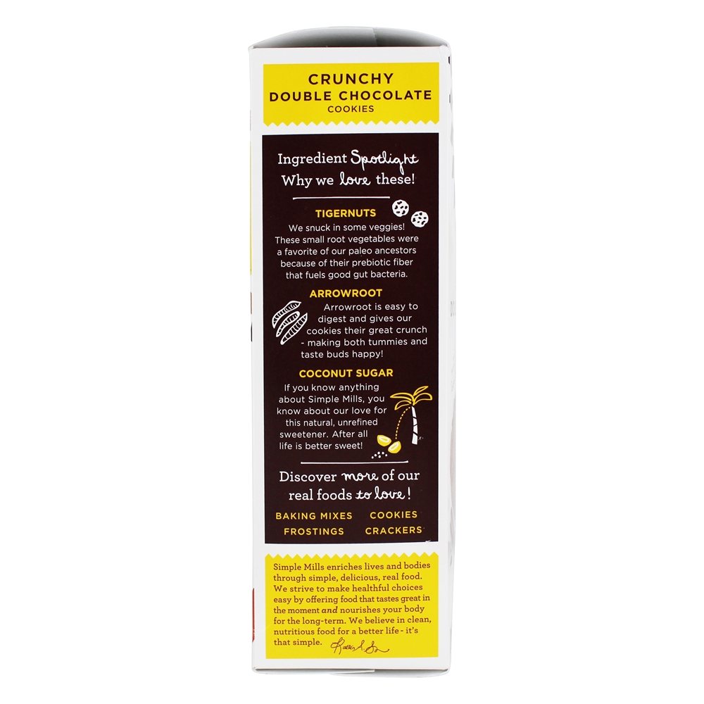 Comprar Biscoitos Crocantes Naturalmente Sem Glúten Double Chocolate - 5.5 oz. Simple Mills - Imagem 3