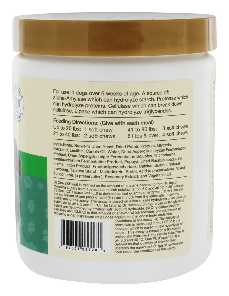 Comprar Enzimas digestivas mais probiótico para cães - 120 mastigação suave NaturVet - Imagem 2