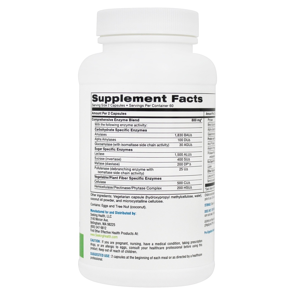 Comprar Suplemento Compreensivo Intensivo à Enzima Pró-Digestão - Cápsulas vegetarianas 120 Seeking Health - Imagem 2