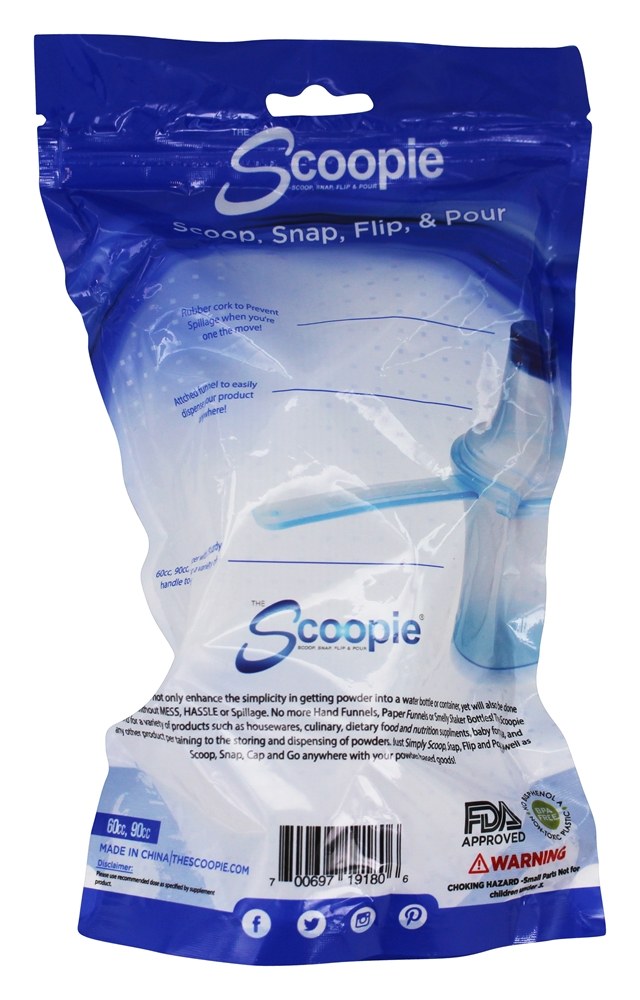 Comprar Portable Scoop & Funnel 60cc / 90cc Clear - Pacote 2 The Scoopie - Imagem 2
