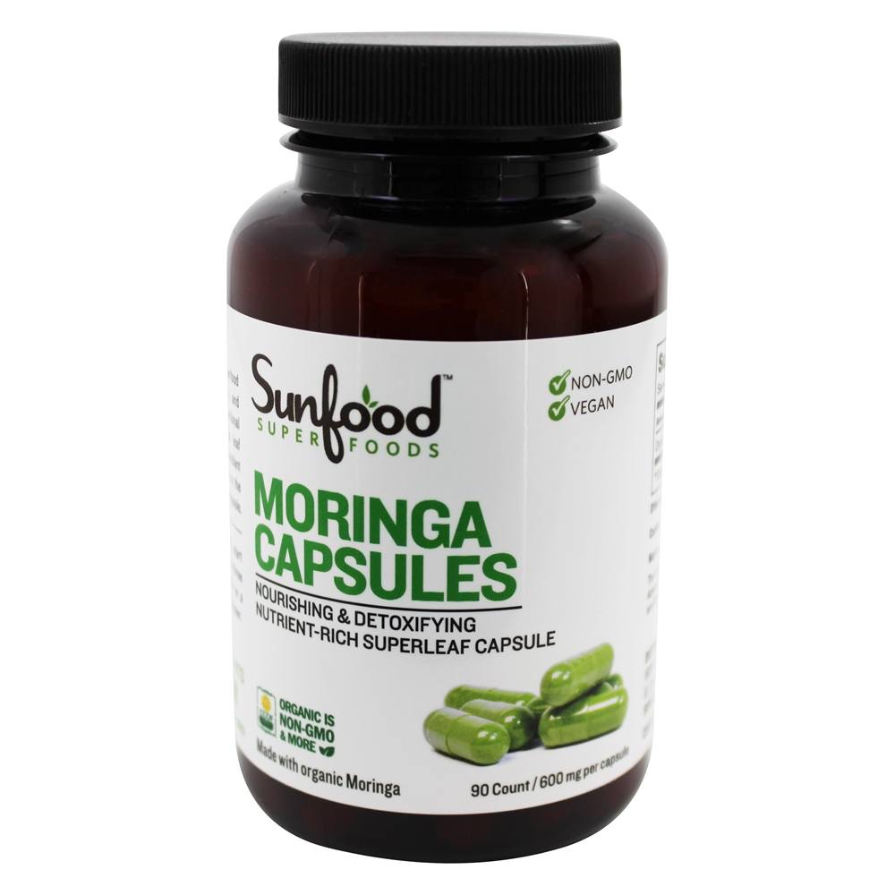 Comprar Moringa Capsules 600 mg. - 90 Contagem Sunfood Superfoods