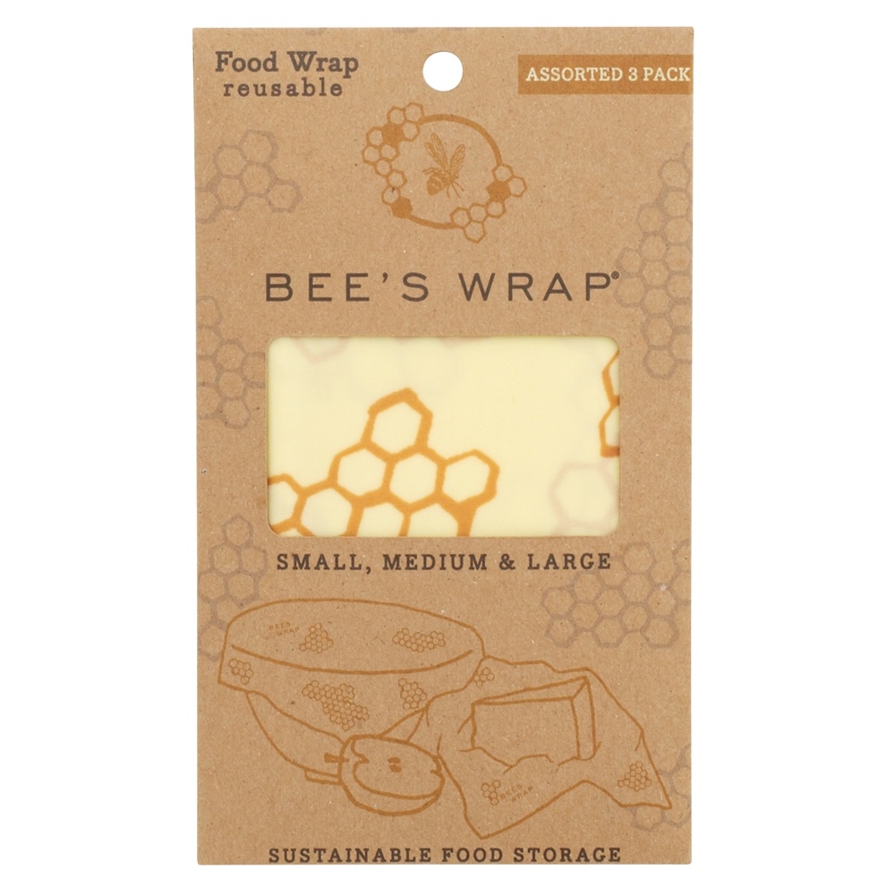 Comprar Alimento reutilizável envolve tamanhos variados Pequeno, médio e grande favo de mel - Pacote 3 Bee's Wrap