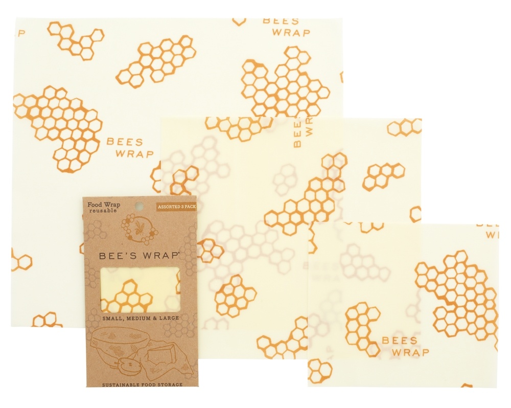 Comprar Alimento reutilizável envolve tamanhos variados Pequeno, médio e grande favo de mel - Pacote 3 Bee's Wrap - Imagem 2