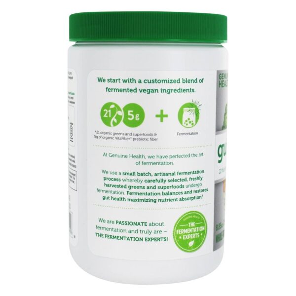 Comprar Orgânico Fermentado Intestino Superfood+ Pó para Ideal Intestino Saúde Unflavored & Unsweetened - 8.85 oz. Genuine Health - Imagem 4