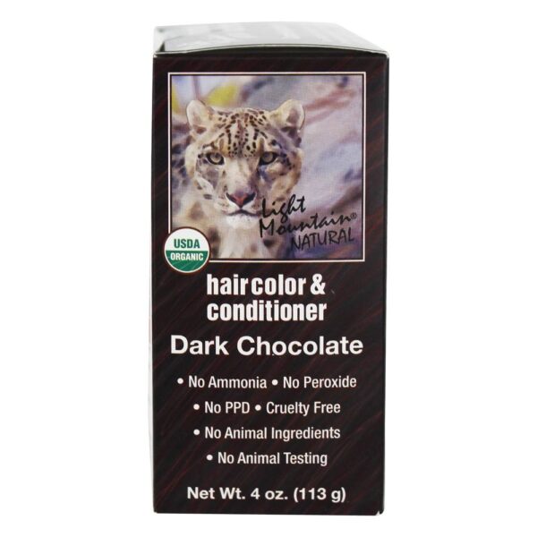 Comprar Cor e condicionador de cabelo orgânico Kit de aplicação completo Chocolate escuro - 4 oz. Light Mountain Natural - Imagem 4