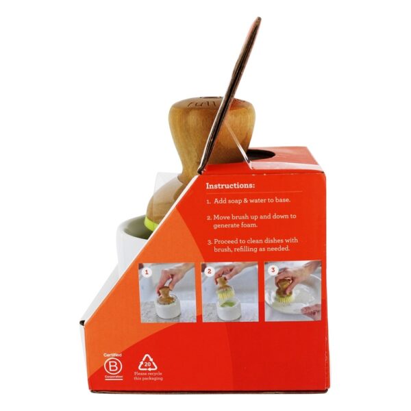 Comprar Conjunto de escova e saboneteira Bubble Up branco Full Circle - Imagem 5
