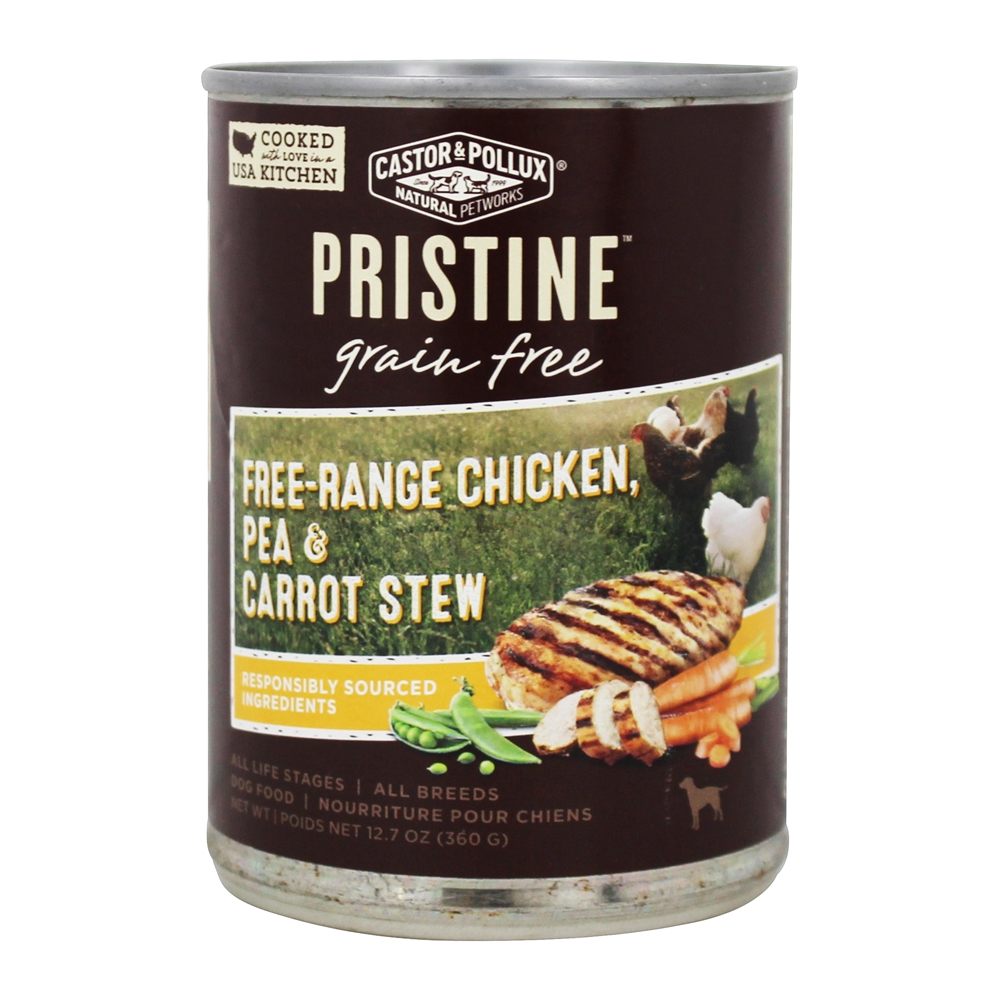 Comprar Primitivo Grão Livre Enlatados Cão Comida Livre Alcance Frango, Ervilha & Cenoura Ensopado - 12.7 oz. Castor & Pollux
