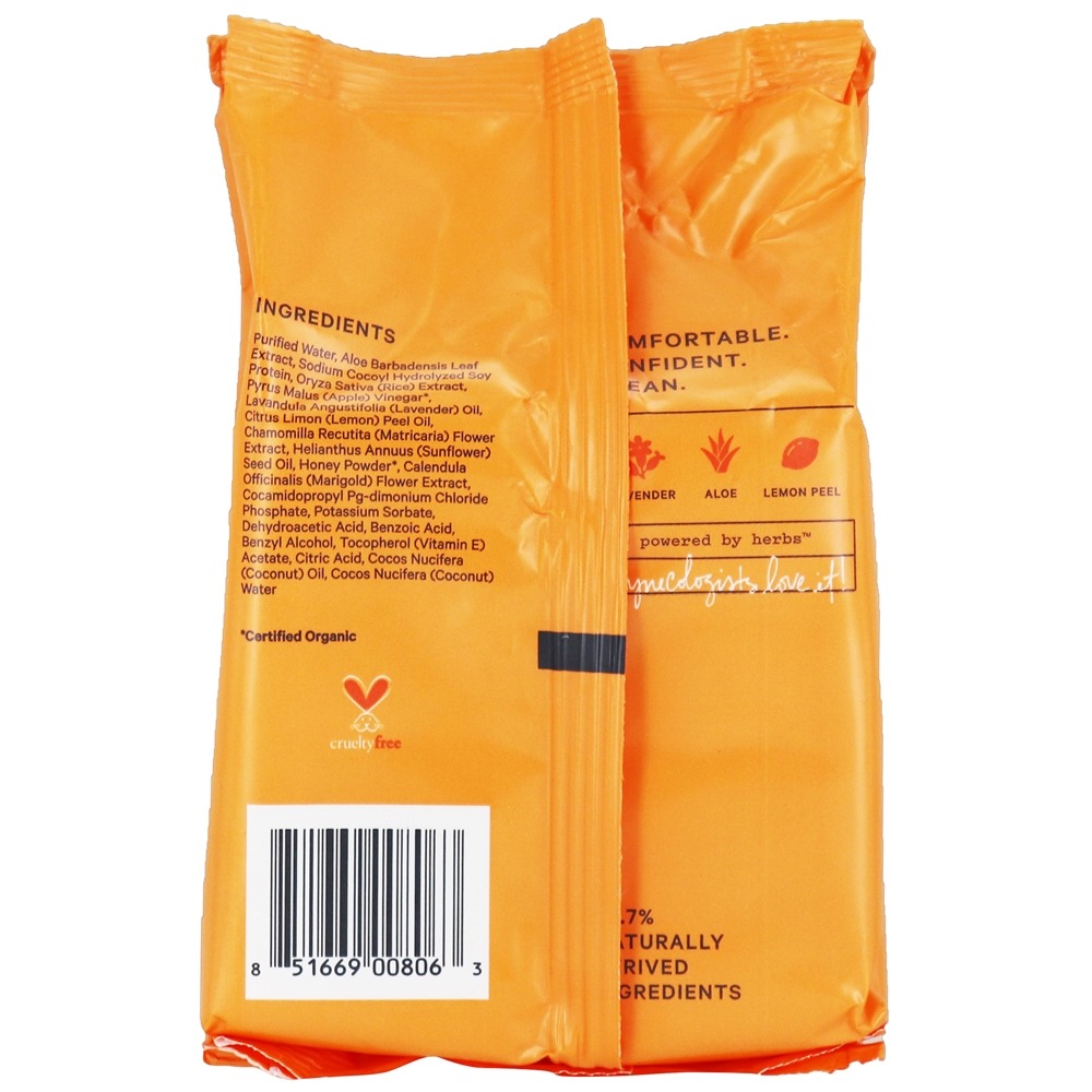 Comprar Toalhetes normais para peças íntimas + corpo + rosto - 30 Limpe (s) The Honey Pot Company - Imagem 2