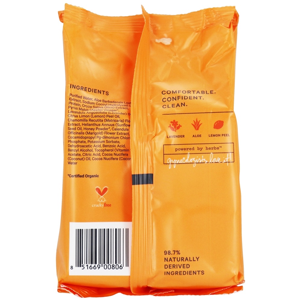Comprar Toalhetes normais para peças íntimas + corpo + rosto - 30 Limpe (s) The Honey Pot Company - Imagem 3