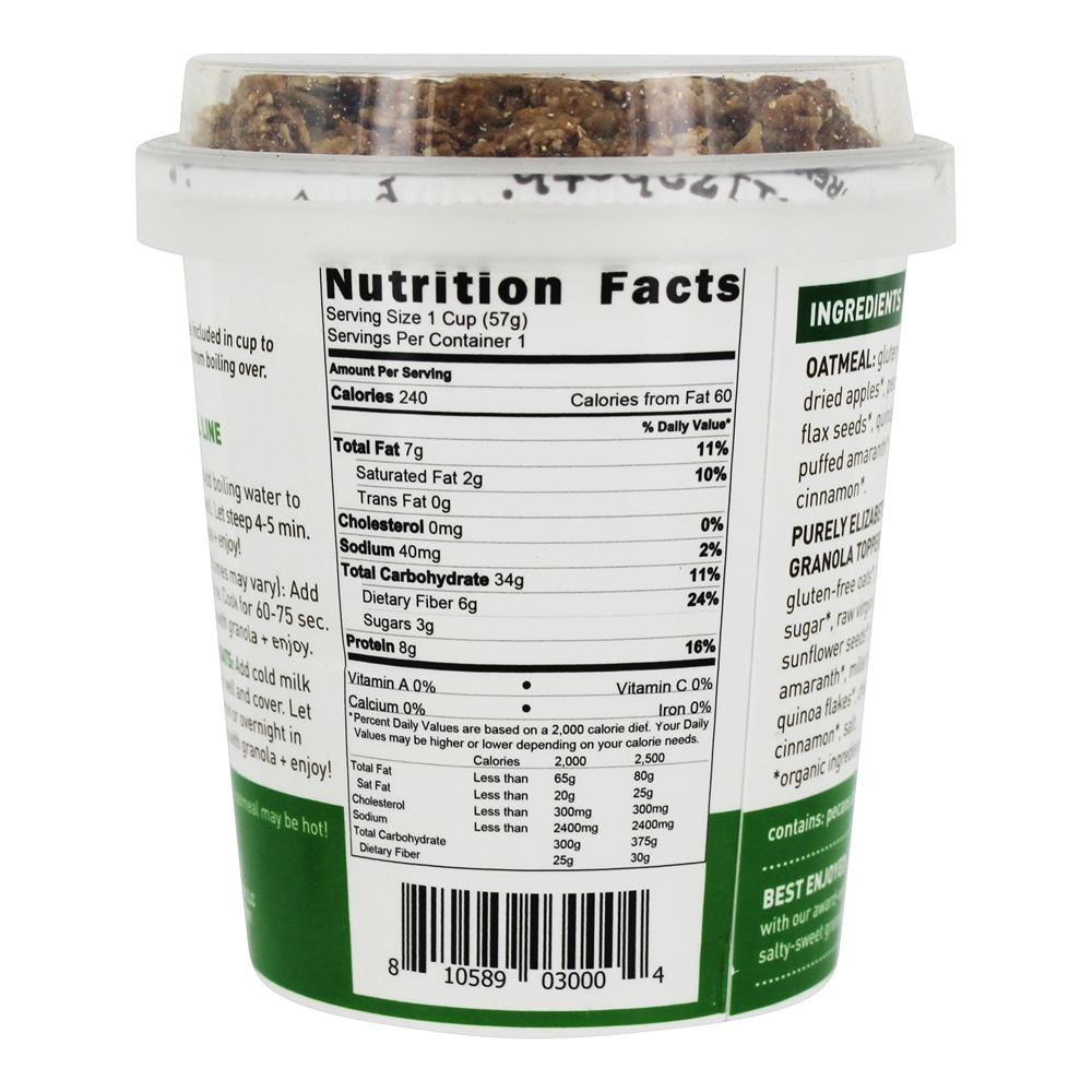 Comprar Sem glúten Aveia Superfood Maçã Cinnamon Pecan - 2 oz. Purely Elizabeth - Imagem 3