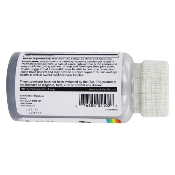Comprar Astaxantina 1 mg. - 60 Softgels Solaray - Imagem 4