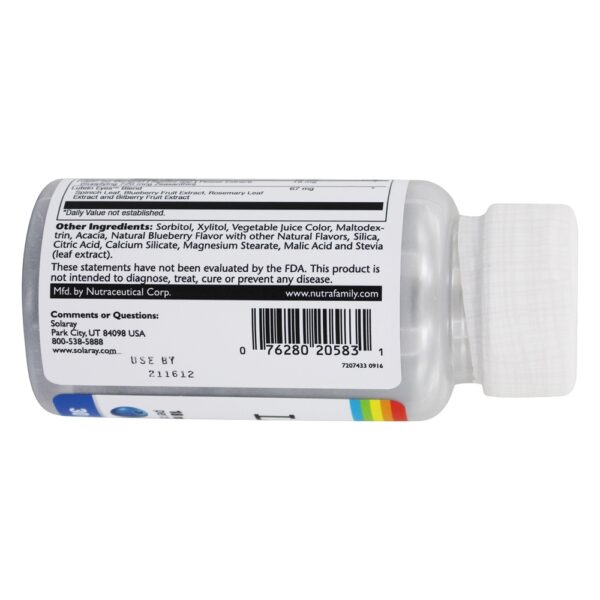 Comprar Olhos de Luteína 18 Mirtilo 18 mg. - 30 Mastigáveis Solaray - Imagem 4