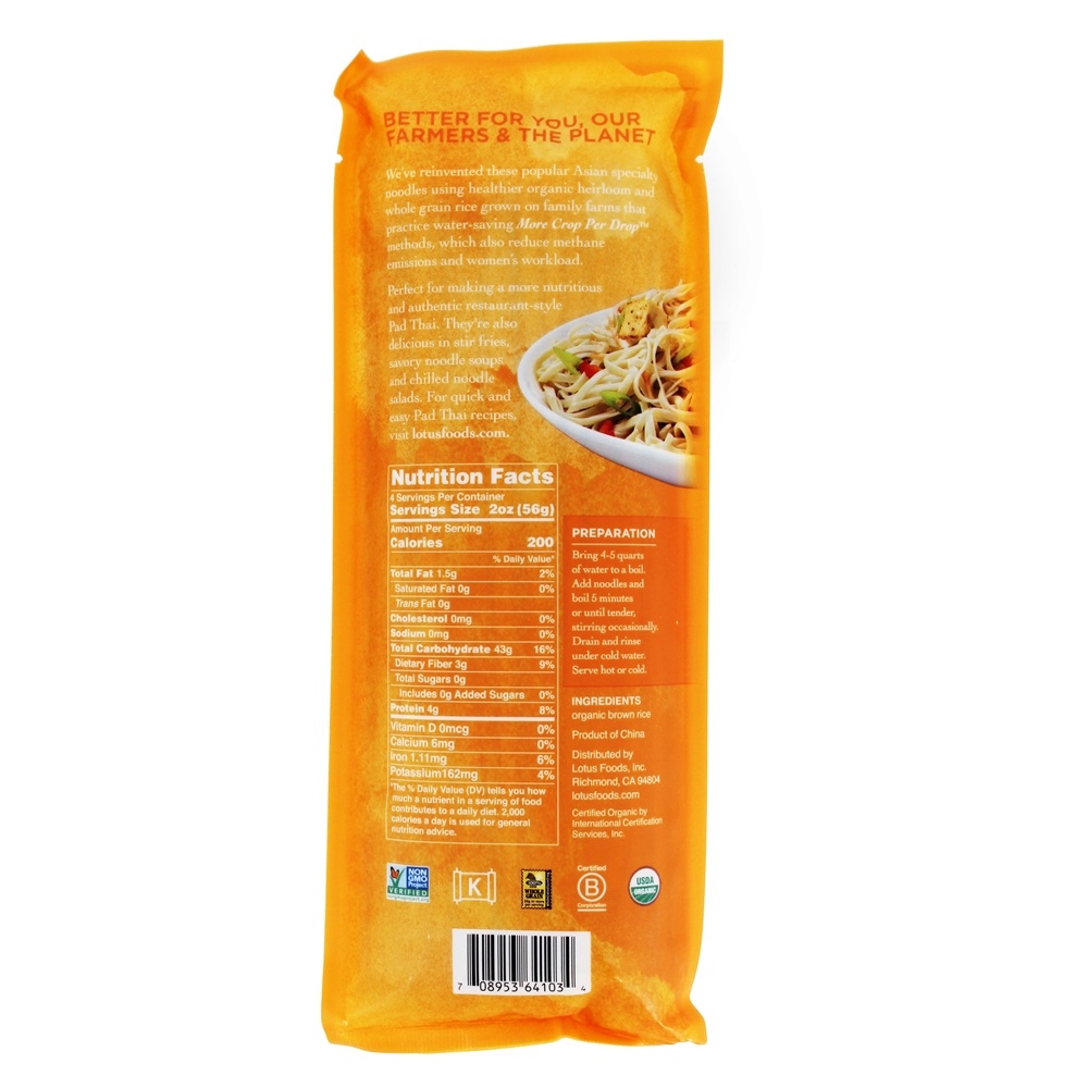Comprar Macarrão de Arroz Tailandês Pad Brown - 8 oz. Lotus Foods - Imagem 2