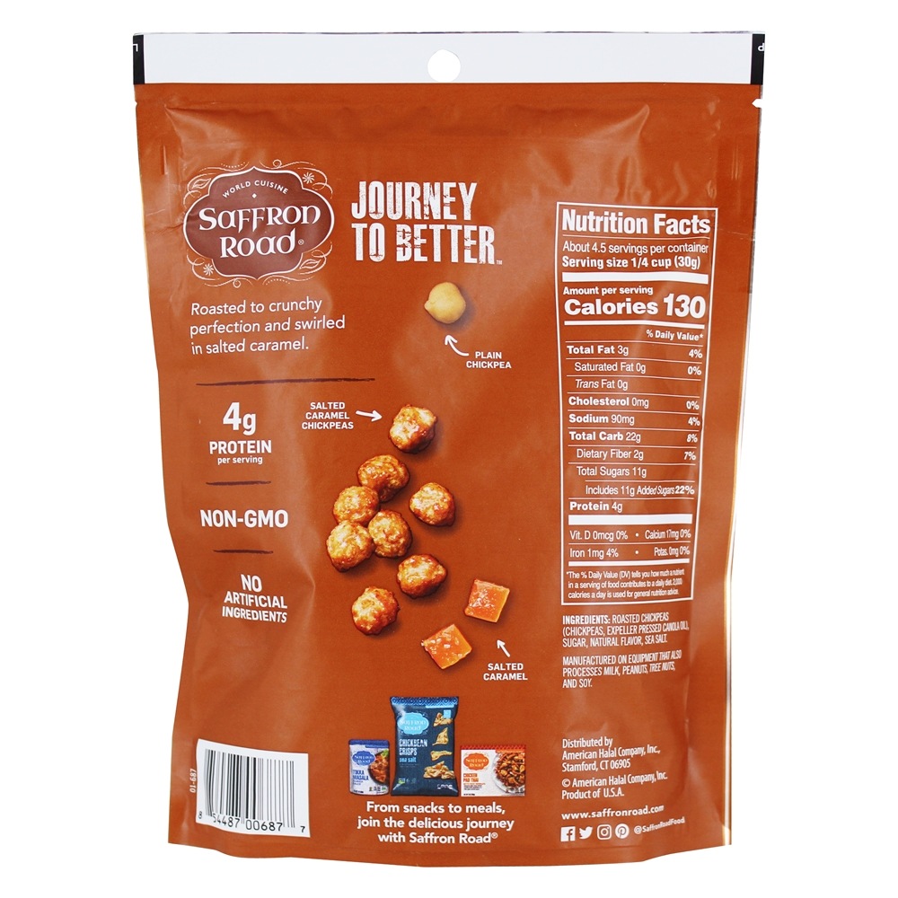 Comprar Grão de Bico Crocante com Caramelo Salgado - 4.5 oz. Saffron Road - Imagem 2