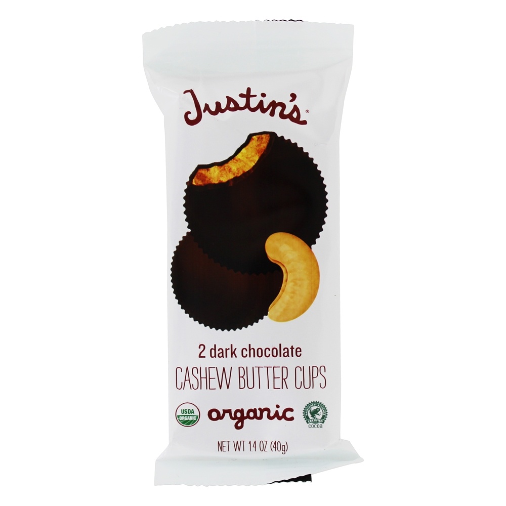 Comprar Copos De Manteiga De Caju Chocolate Escuro - 1.4 oz. Justin's Nut Butter