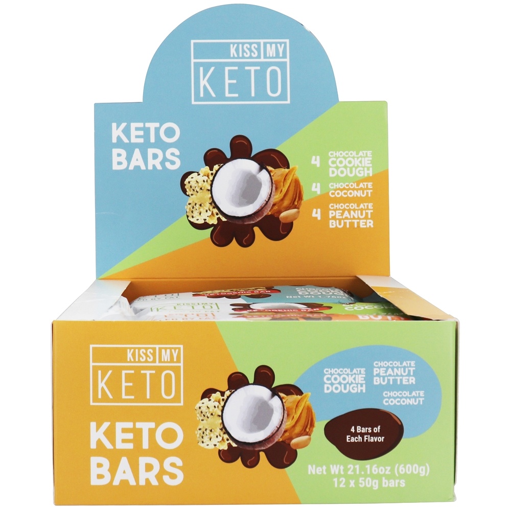 Comprar Caixa de Variedade Cetogênica - 12 Barras Kiss My Keto
