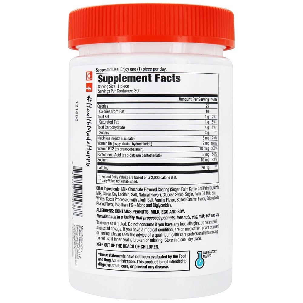 Comprar Aumento energético do leite com chocolate - 30 Mordidas MyBite Vitamins - Imagem 2