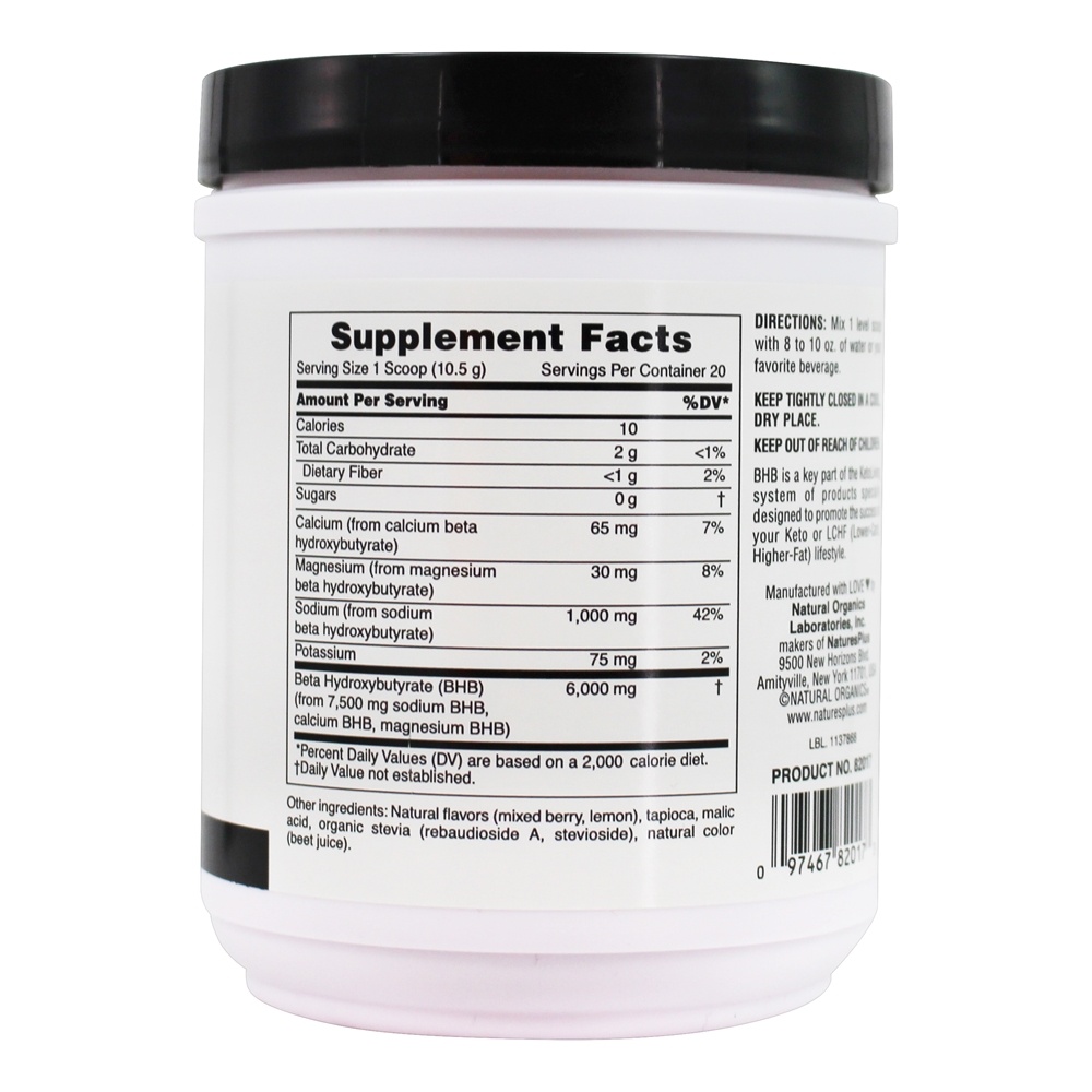 Comprar Keto Living BHB Beta Hidroxibutirato em pó Berry Lemonade - 7.4 oz. Natures Plus - Imagem 2